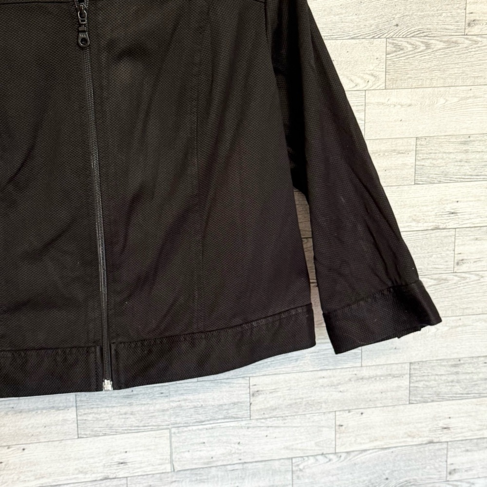 Women's Relativity Black Full Zip Jacket Size-Large Pockets Cotton/Spandex - Picture 7 of 12